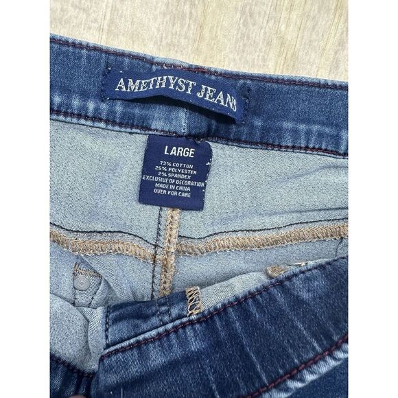 Amethyst Jeans Vintage Denim Size Large Skinny Blue L - Picture 2 of 5